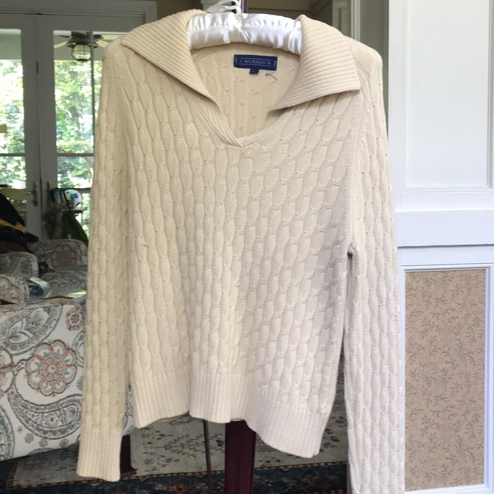 Cotton/rayon yellow sweater